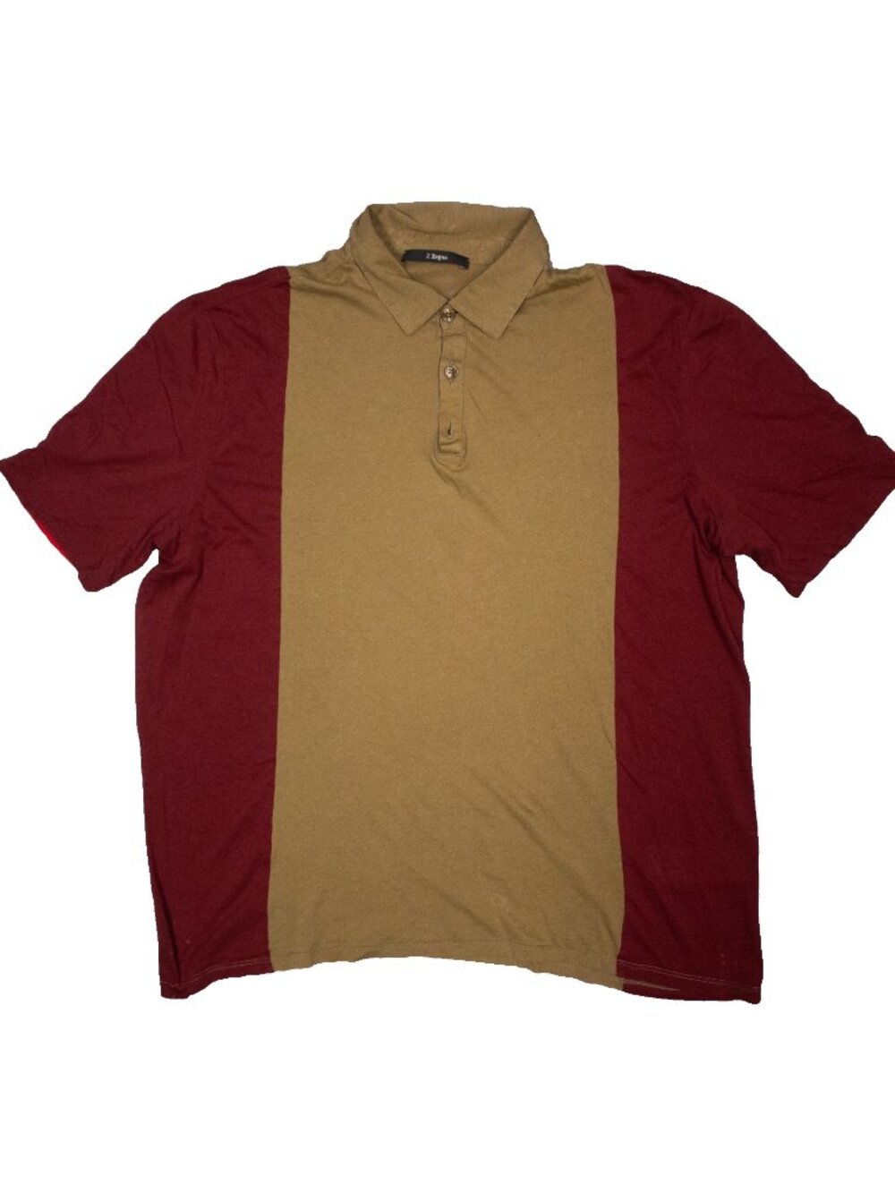 Ermenegildo Zegna Polo Shirt Featherweight Cotton Stripe Short Sleeve XL